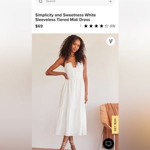 LULUS SIMPLICITY AND SWEETNESS TIERED DRESS